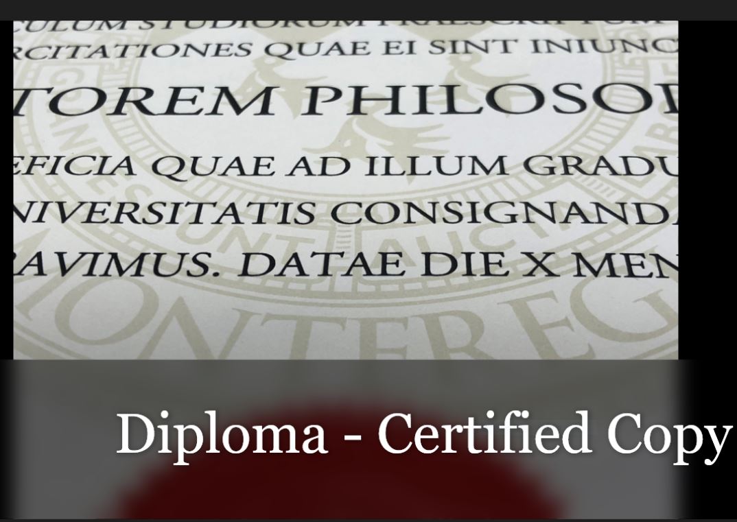 Diploma - Certified Copy