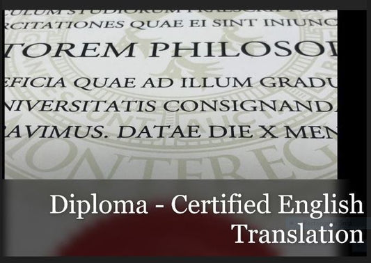 Diploma - Certified English Translation