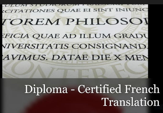 Diploma - Certified French Translation